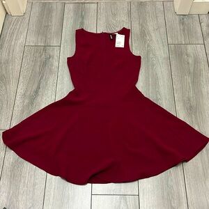 H&M Merlot red babydoll dress